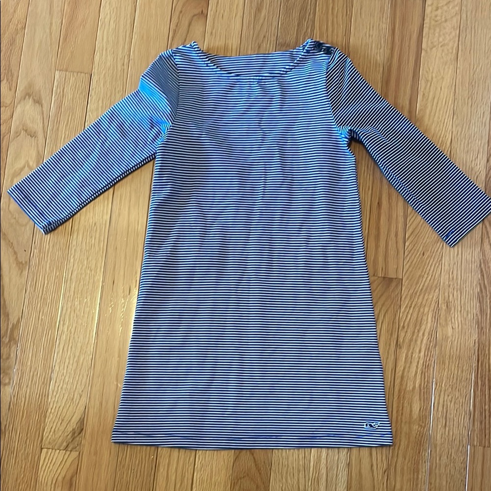 Striped Blue and White Kids Dress